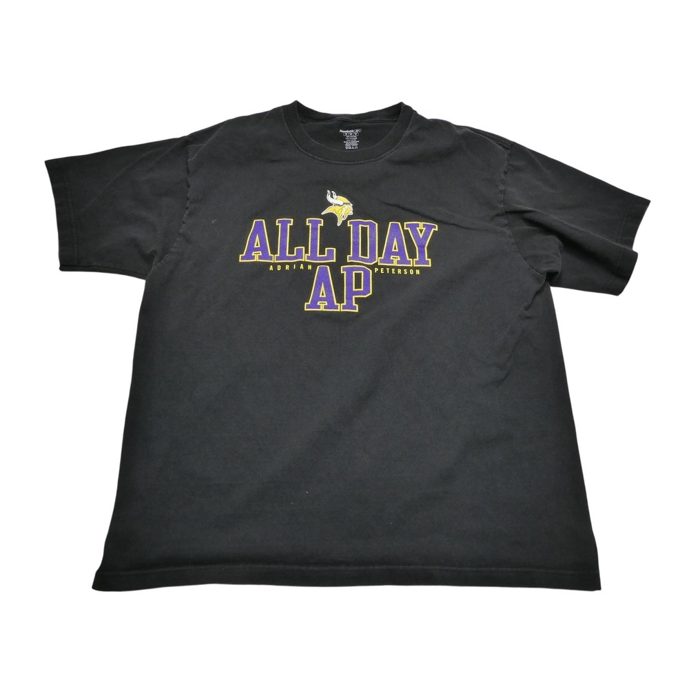 Minnesota Vikings Shirt‎ Mens XL NFL Football Adrian Peterson 296 Yards Reebok
